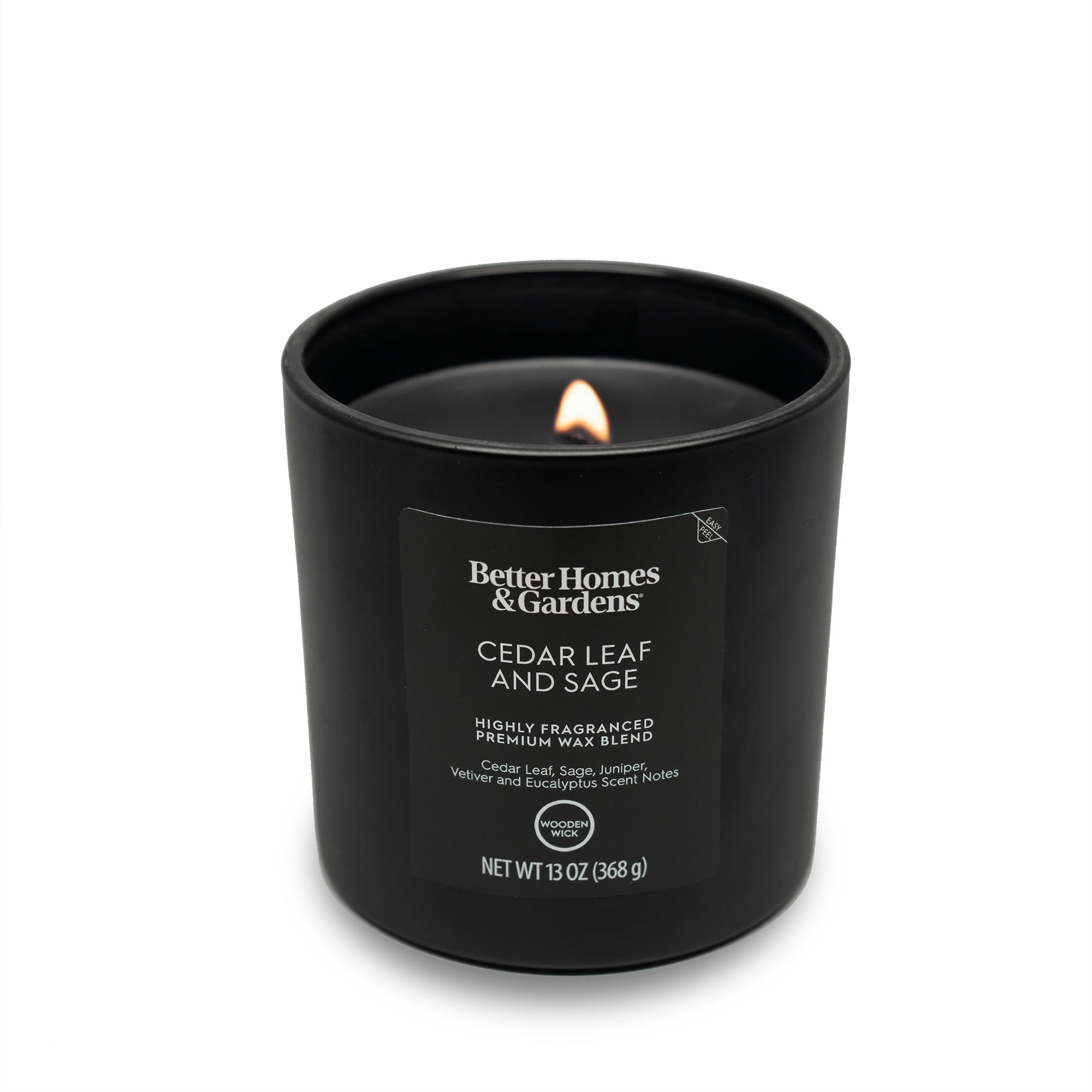Better Homes & Gardens 13oz Cedar Leaf and Sage Scented Wooden Wick Jar Candle  (图2)