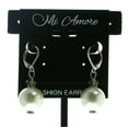 thumbnail image 2 of Drop Dangle Earrings With White Bead Accents For Women Silver-Tone, 2 of 2