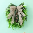 thumbnail image 2 of Corona Floral Artificial, con Tulipanes Coloridos, Follaje Variado y Helechos, Guirnalda de Primavera y Verano con Flores Realistas, 45cm de Diámetro para Puerta Principal, Bodas, Decoración del Hogar, 2 of 6