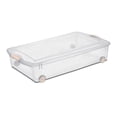 thumbnail image 1 of Sterilite 47 Liter Wheeled Underbed Latch Box- Pink, 1 of 3