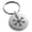 Silver, variant on Rose Gold Stainless Steel Compass Snowflake Engraved Small Medallion Circle Charm Keychain Keyring