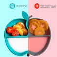 thumbnail image 2 of Plato De Cena Plegable De Silicona Para Niños Sin Olor, Plato De Cena Dividido De Una Pieza Para Bebé, Cuenco De Comida Complementario, Suministros Para Bebés Yuarrent HA018749-00, 2 of 7