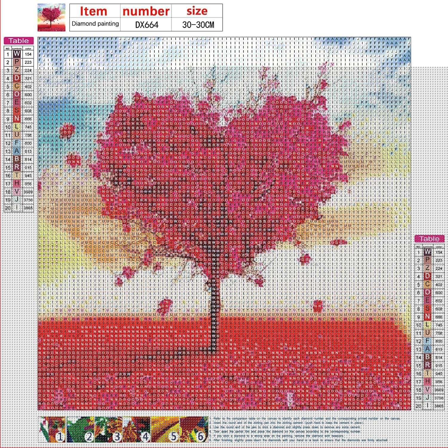 thumbnail image 3 of HsdsBebe Valentine's Diamond Art Painting Kits(12 x 12inch) for Adults,Love Tree Diamond Art,Gem Art Craft for Kids, 3 of 6