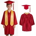thumbnail image 1 of Toge Unisexe de Finissant Toge et Mortier pour Enfants Toge et Mortier Rouges pour Enfants Robe de Collation des Grades pour Enfants 3-4 Ans, 1 of 9