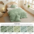 thumbnail image 6 of Tufted Boho Comforter Set Queen Size - Sage Green 
 Boho Bedding Comforter Set, 3 Pieces Farmhouse Shabby Chic Embroidery Bed Set, Gifts for Woman, Soft Jacquard Comforter for All Seasons, 6 of 11