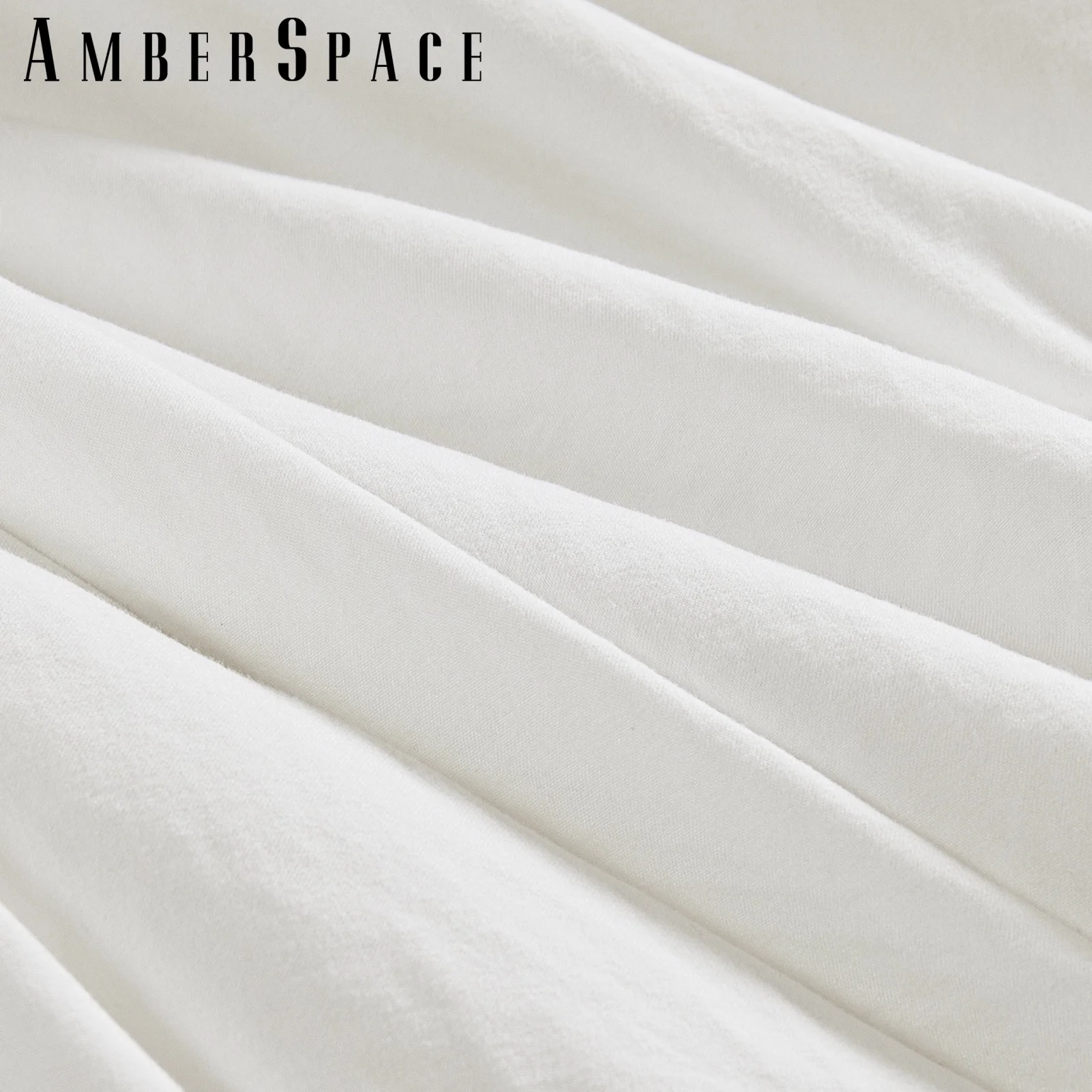 Amberspace Prewashed fabric 3-piece Bed in a Bag Comforter Set with Sheets,Arctic White,King