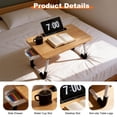 thumbnail image 3 of Foldable Bed Tray, Laptop Bed Tray Table with Drawer, Foldable Lap Desk with Cup Holder & Book Stand, Portable Bed Table for Laptop, Breakfast, Working, Reading on Bed, Sofa, Couch, 3 of 5
