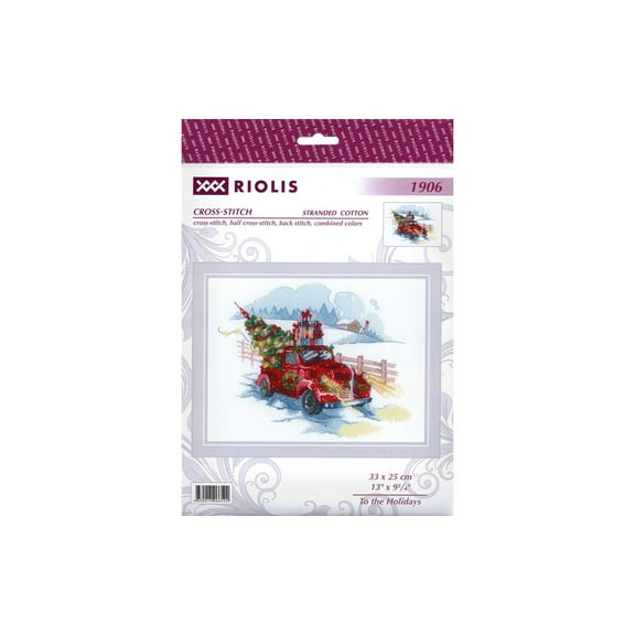 RIOLIS Counted Cross Stitch Kit 13"X9.75"-To The Holidays (14 Count)