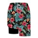 thumbnail image 3 of Ceisia Men's Tropical Hibiscus Print Beach Shorts with Quick Dry Stretch Fabric and Anti-Exposure Liner Multicolor S Gifts, 3 of 8