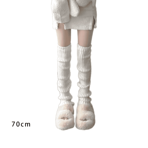 AUQ Knee High Socks,Polyester Socks for Women,Socks for Men,White