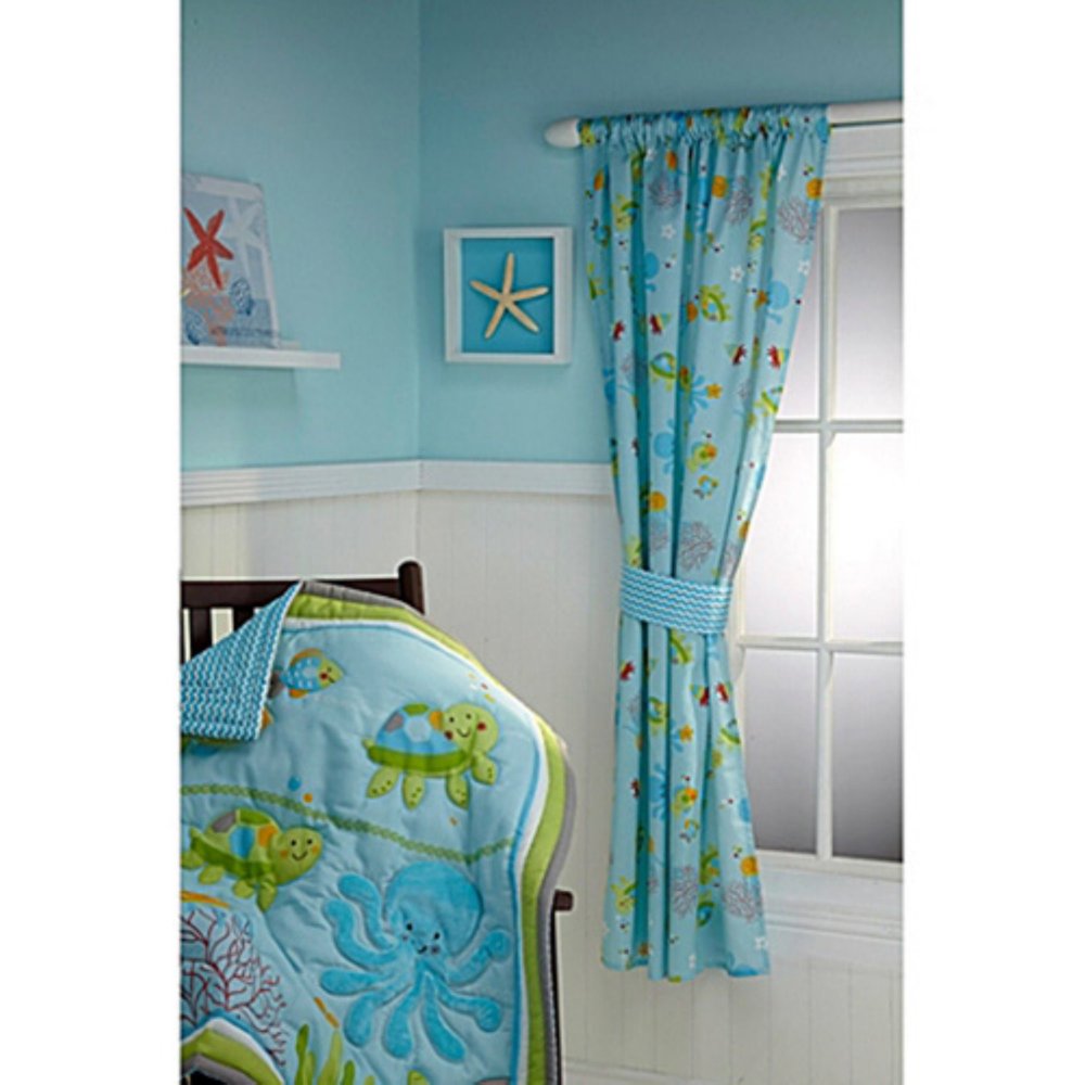 Little Bedding by NoJo Ocean Dreams Kids Bedroom Curtain Panel
