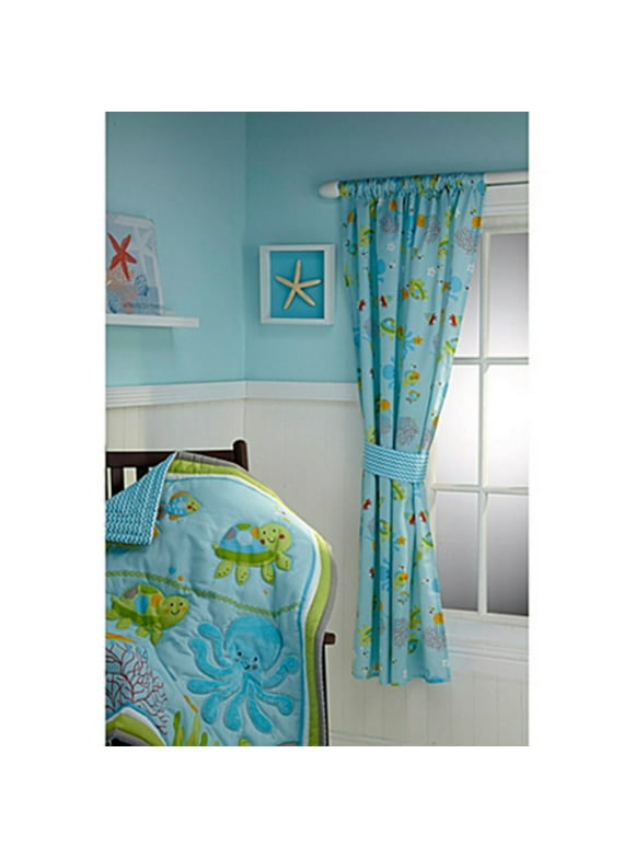 Little Bedding by NoJo Ocean Dreams Kids Bedroom Curtain Panel