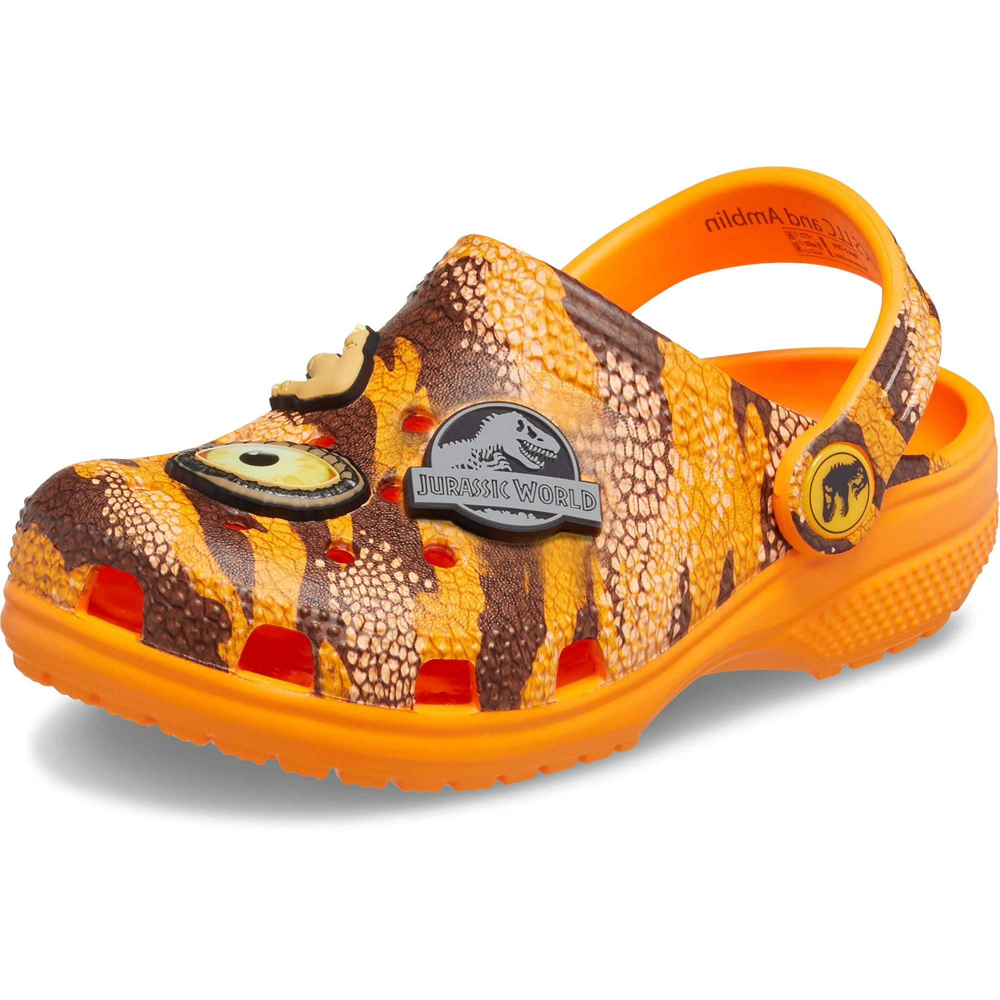 Juric World Clic Clogs Dinosaur Slippers Orange Zing 4 US Uni Walmart