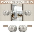 thumbnail image 5 of (4 Pack) knobelite Round Passage Door Knob(Non-Locking Knobs), Keyless Doorknobs Interior/Exterior Door Lockset,Passage Knobs for Hallway/Closet,Satin Nickel Finish Modern Design Door Hardware, 5 of 6