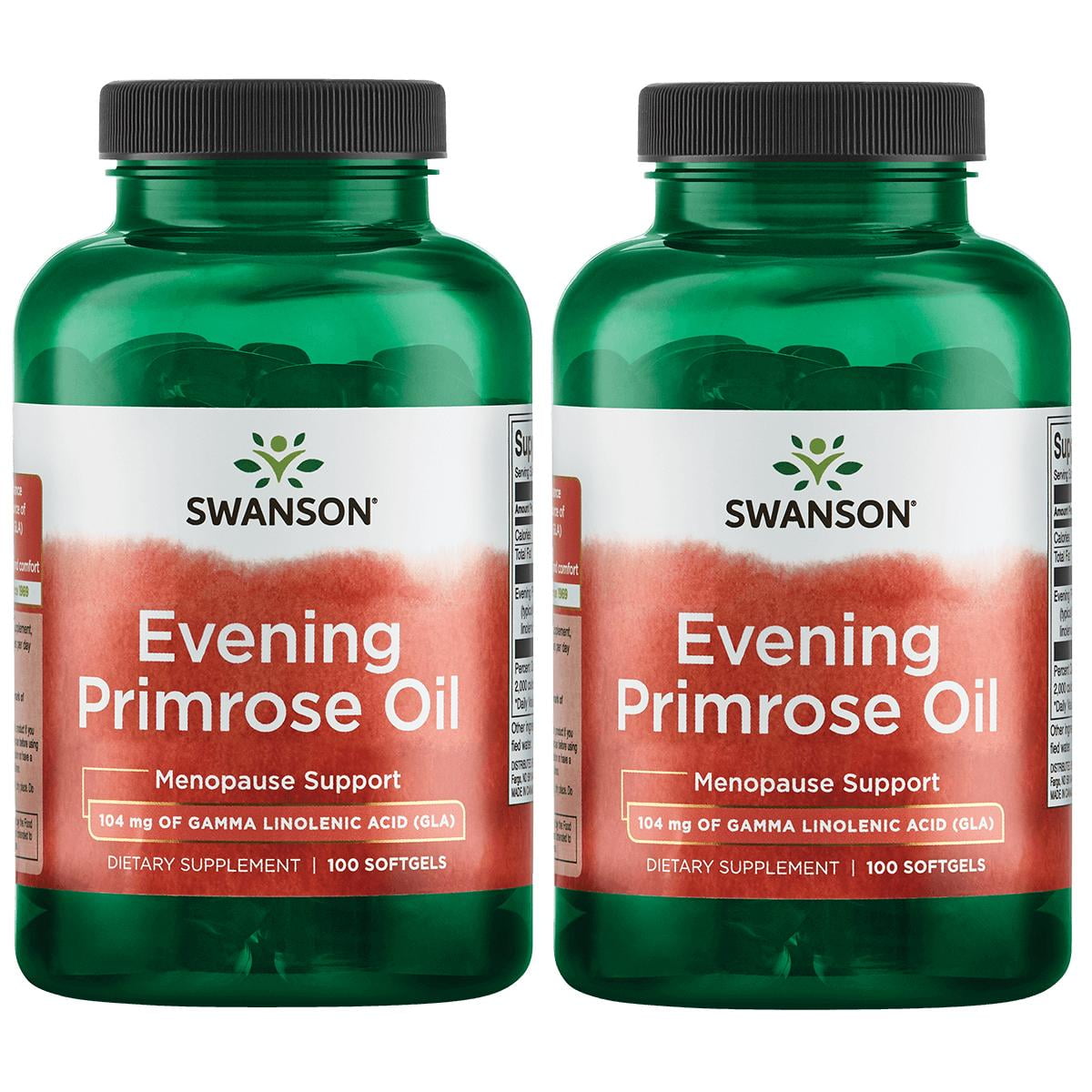 Swanson Evening Primrose Oil 1.3 g 100 Sgels 2 Pack