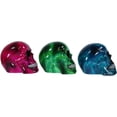 thumbnail image 2 of Ebros Lightning Bolts Colorful Skulls Mini Figurines Set of 3 Skeleton Head, 2 of 9