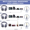 thumbnail image 2 of Audífonos OneOdio Over Ear Pro-10 para DJ con cable Azul Claro, 2 of 4