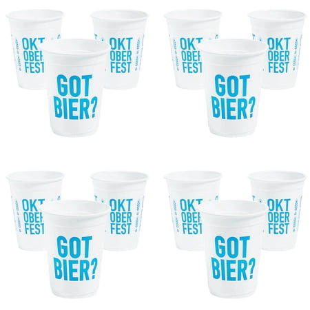 Fun Express Oktoberfest Got Bier Disposable Plastic Cups Bulk 200 Ct