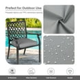 thumbnail image 4 of Aoodor Outdoor Chair Pads, 20"W x 19"D Patio Seat Cushion Set of 4, Fade-Resistant Polyester, Gray, 4 of 9