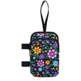 thumbnail image 2 of COEQINE Crutch Accessories Pouch Walking Stick Bag Hippie Flower Leaf Forearm Crutch Bag, Mobility Aid Bag, Large Capacity, Lightweight, for Forearm & Elbow Crutches, 2 of 7