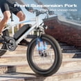 thumbnail image 2 of WOOKEN Electric Bike for Adults, 750W Ebike, 25MPH 60Miles Electric Mountain Bike, 26" Fat Tire Electric Bicycle with 48V 15AH Battery, Rear Rack, Lockable Suspension Fork,7 Speed,UL 2849, 2 of 7