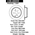thumbnail image 2 of Centric 120.40059 Premium Brake Rotor Fits select: 2016-2018 HONDA CIVIC, 2002-2004 HONDA ODYSSEY, 2 of 2