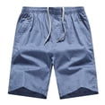 thumbnail image 1 of Aayomet Running Shorts for Men Striped Pocket Tether Cropped Pants Athletic Functional Cargo Pants (Blue, XXL), 1 of 3
