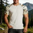 thumbnail image 2 of Men's Camouflage T-Shirt, Lightweight Summer Print Short Sleeve Crewneck Top with Raglan Sleeves, 2 of 5