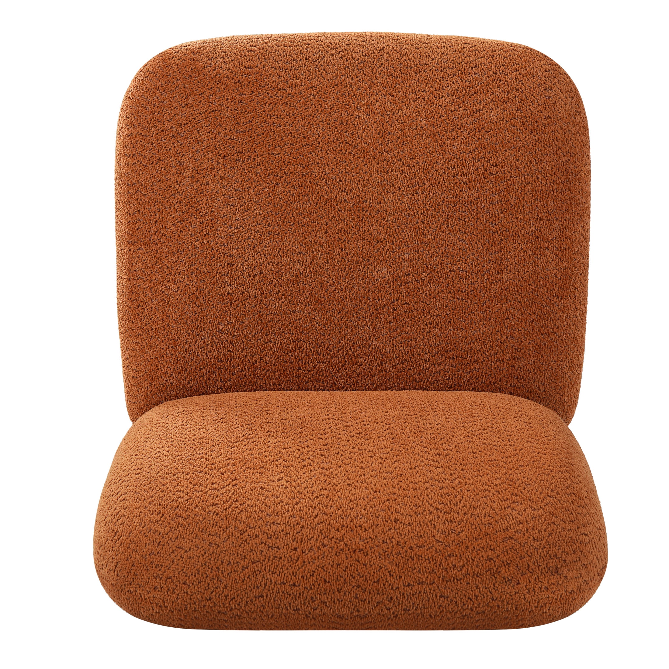 Christopher Knight Home Modern Mid-Century Boucle Upholstered Accent Side Chair, Pumpkin Orange, Set of 2