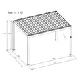 thumbnail image 4 of Wall Mounted Villa Pergola with Motorization and LED Lighting Included, 10' x 13', Dark Gray, 4 of 4