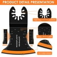 thumbnail image 3 of Adifare 12Pcs Oscillating Saw Blade 2-5/8inch High Carbon Steel Oscillating Multi-Tool Blade Universal Curved Edge Extra Wide Oscillating Tool Blade Precise Cut Multi Tool Blade for Wood, 3 of 9