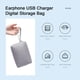 thumbnail image 3 of Bolsa de cables electrónicos Mini tableta Cable de teléfono Organizador de viaje Bolsa de almacenamiento Bolsa de almacenamiento de energía resistente al desgaste （Gris）, 3 of 5