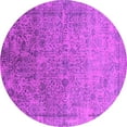 thumbnail image 1 of Ahgly Company Indoor Round Oriental Pink Industrial Area Rugs, 3' Round, 1 of 4