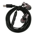 thumbnail image 2 of Wired Earphone, Wired Headphone Wear Resistant PVC Material Built In Microphone  For Smart Phone For PC Type C Black 1.2m Fish Scales Line, 2 of 8