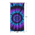 thumbnail image 5 of Blue Purple Tie Dye Pattern Shower Curtain 36"x72" ,Bathroom Decorative Shower Curtains Set with 12 Hooks,Modern Waterproof Washable Shower Curtain, 5 of 6