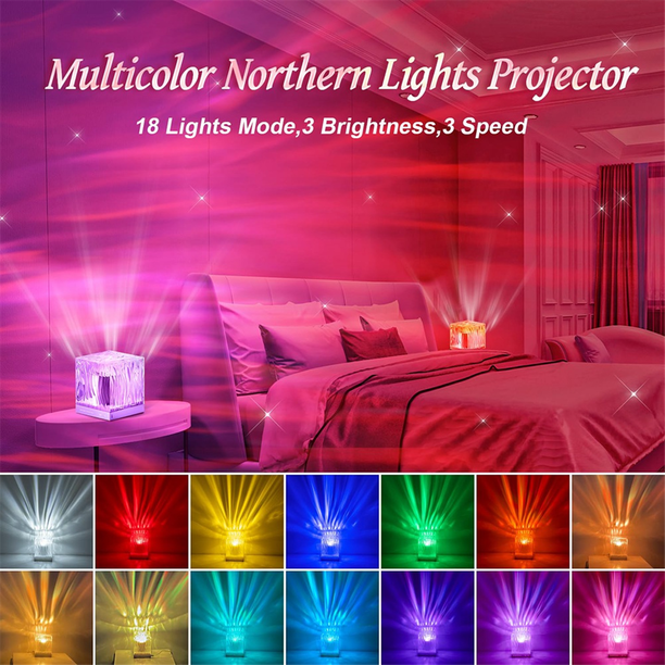 Northern Lights Aurora Projector Light,18 Colors Lighting Galaxy