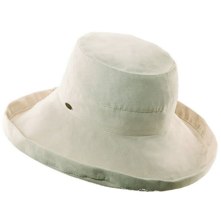 Scala Collezione Women's Cotton Big Brim Hat BEIGE O/S