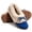 DarkBlue, variant on Knivor Plush Fleece Lined Moccasin Slippers for Women Fuzzy Slippers with Bow Closed Toe Slip On Cozy Warm Slippers for Indoor Outdoor House Shoes