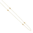thumbnail image 2 of Wellingsale 14k Yellow Gold Polished 4mm Diamond Cut Faceted Beads by the Yard Necklace- 36", 2 of 4