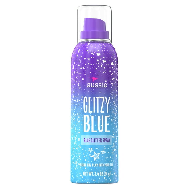Aussie Shine Enhancing Glitzy Blue Glitter Hair Spray, oz Aussie Shine Enhancing Glitzy Blue Glitter Hair Spray, oz