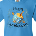 thumbnail image 4 of Inktastic Happy Hanukkah Dreidel and Laurels Youth T-Shirt, 4 of 5