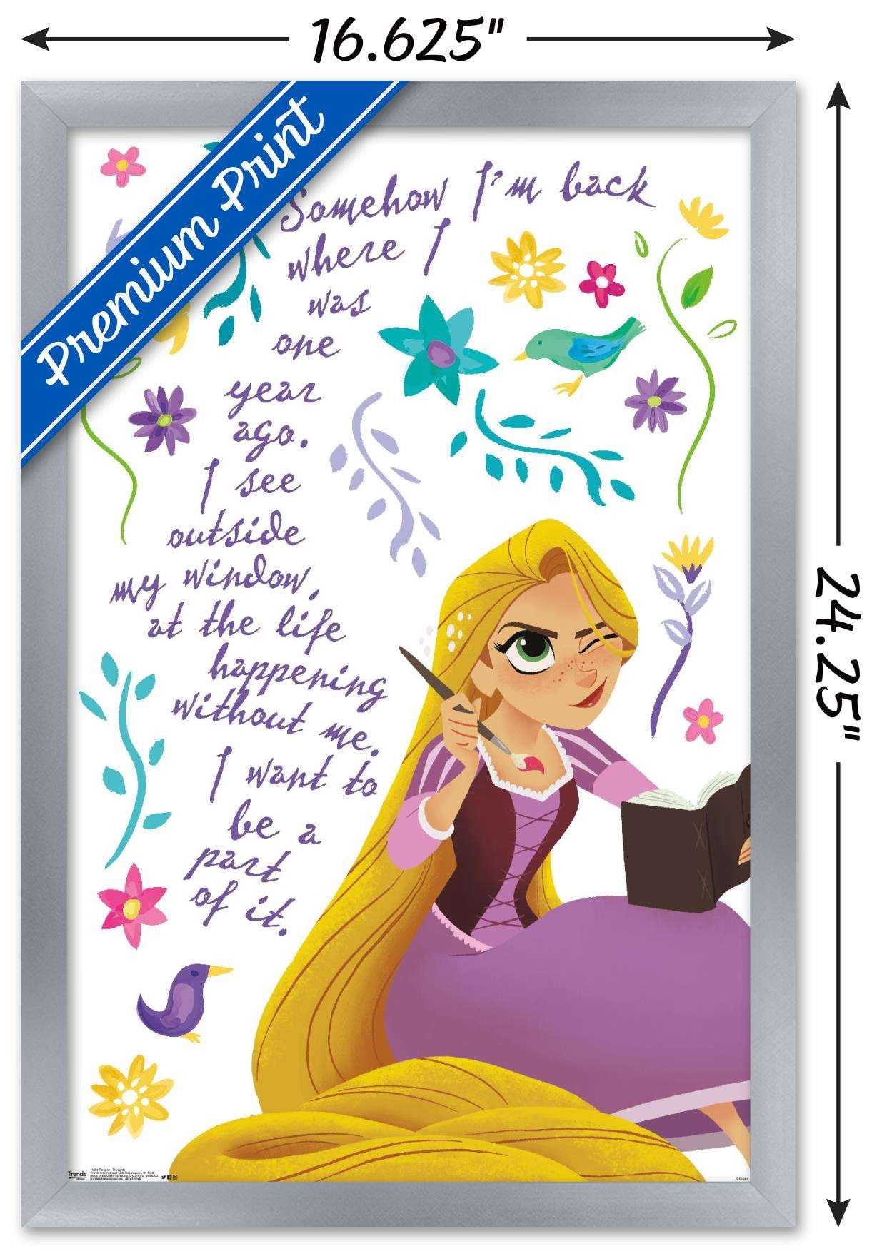 Disney Tangled - Thoughts Wall Poster, 14.725" x 22.375", Framed