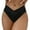 Black, variant on Women's V Cut High Waisted Swim Bottom Hipster High Cut Bikini Swimsuit Bottom,XL