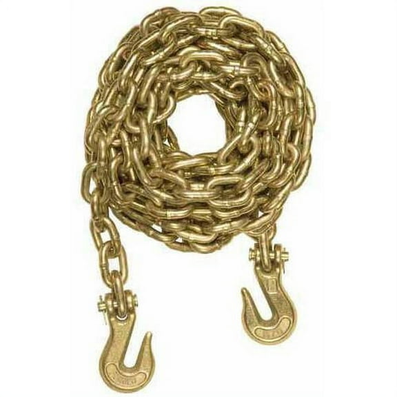 CURT 80310 16-Foot Transport Binder Chain, 3/8-Inch Clevis Hooks, 26,400 lbs Break Strength, Load Tie-Down, Trailer, Flatbed