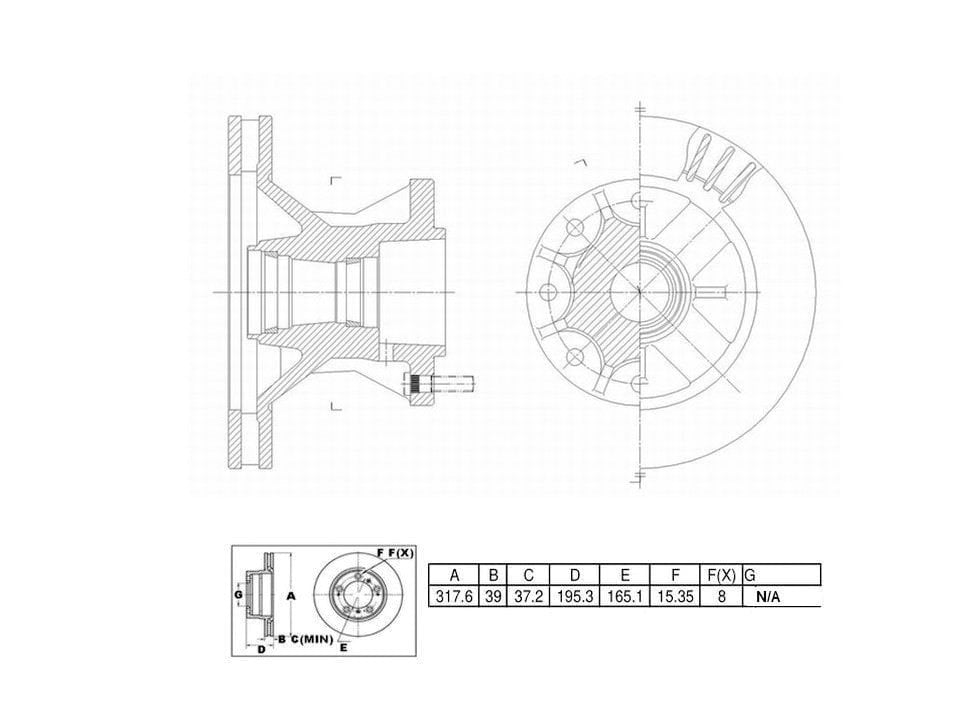 Winstop Brake Rotor and Hub Assembly, Front WS234746, Chevrolet P30 1996-1975
