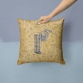 thumbnail image 2 of Carolines Treasures CJ2004-PPW1414 Letter P Musical Instrument Alphabet Canvas Fabric Decorative Pillow, 2 of 4