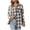 Gray, variant on Women's Plaid Flannel Shacket Button Down Long Sleeve Casual Jacket Plus Size Baggy Fall Fashion Shirt 2025