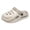 Khaki, variant on Chunky Platform Clogs for Women Men with Back Strap Hollow Breathable EVA Slip on Slide Sandals Cute Non-Slip Waterproof Outdoor Beach Pool Casual Garden Shoes Khaki Size 10