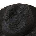 thumbnail image 4 of Sombrero de verano, sombrero de paja panamá, sombrero de copa británico, sombrilla plegable para hombre y mujer, sombrero de playa, sombrero para el sol, color negro, 4 of 5