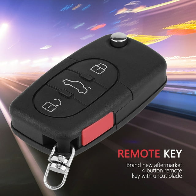 Llave Remota A Distancia Fob 4 Botones Flip Entrada Sin Cortar A Distancia Fob Chip De 315 MHz Para S4 4D0837231E